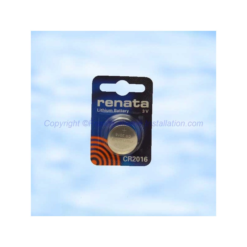 pile Lithium type bouton CR2016 ou batli07 pour télécommandes d'alarme  logisty Hager serenity ou alarmes daitem