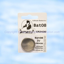 Bat08 pile bouton au Lithium type CR2430 Batsecur