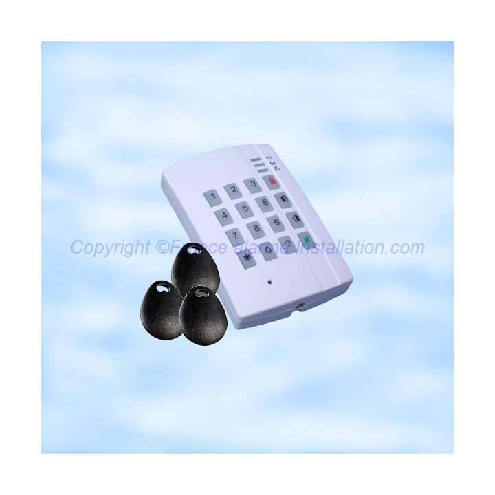 Clavier de commande avec lecteur de badge